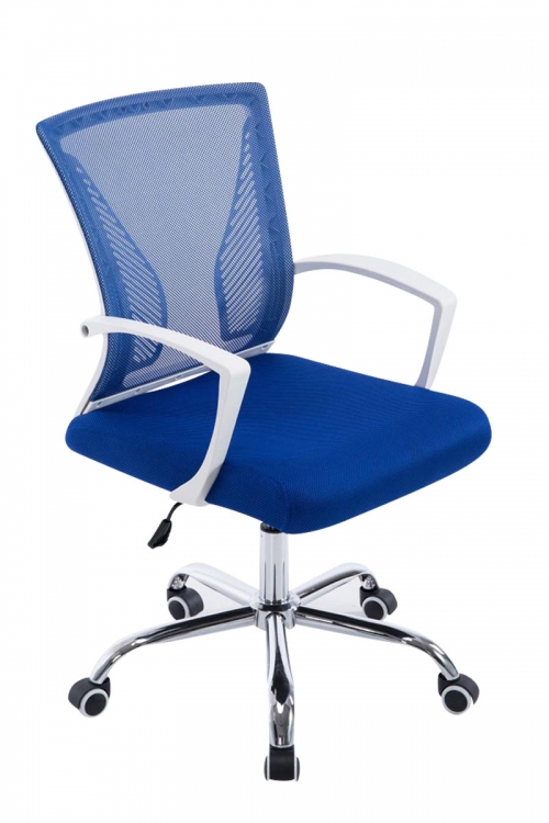 Kancelárska stolička Tracy, podnož chróm - Modrá