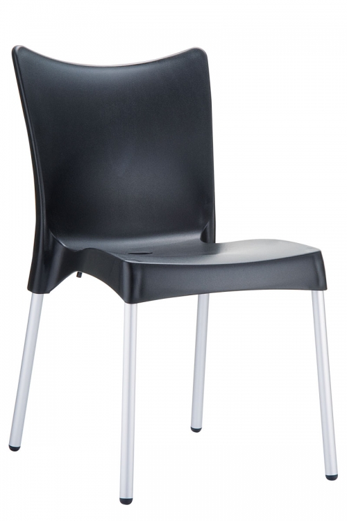 Plastová stolička Juliette - Čierna