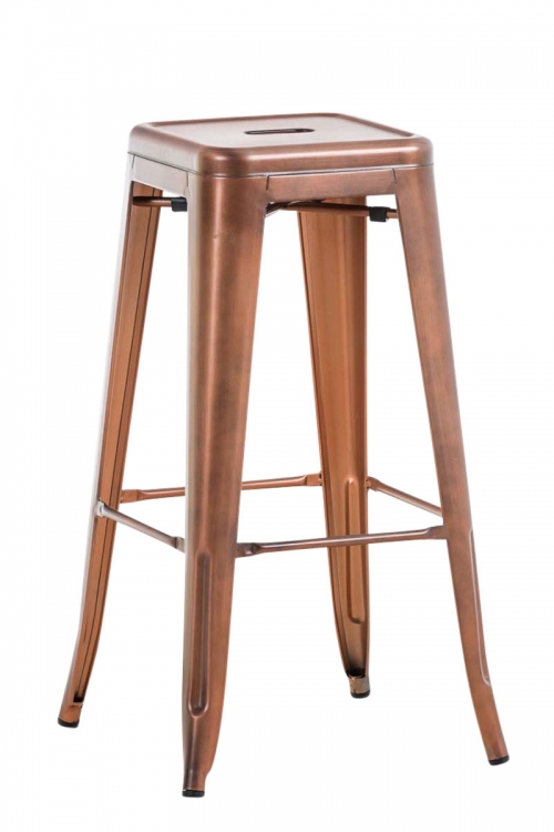 Kovová barová stolička Josh - Meď