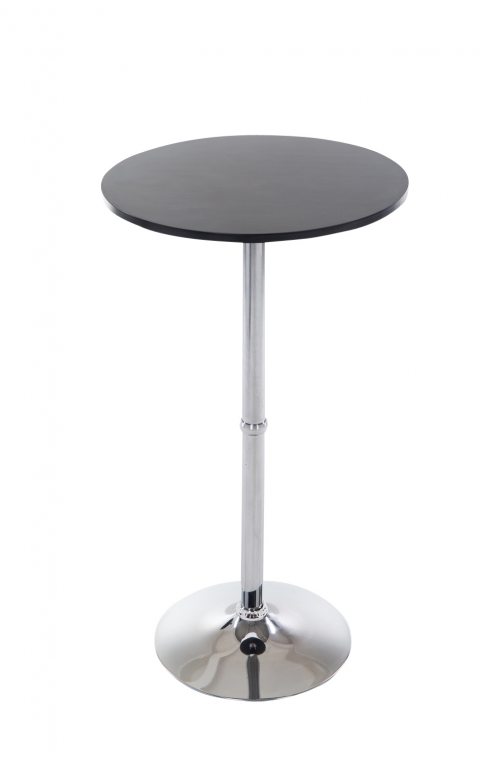 Barový stôl okrúhly DS25199, čierny ~ v108 x Ø60 cm