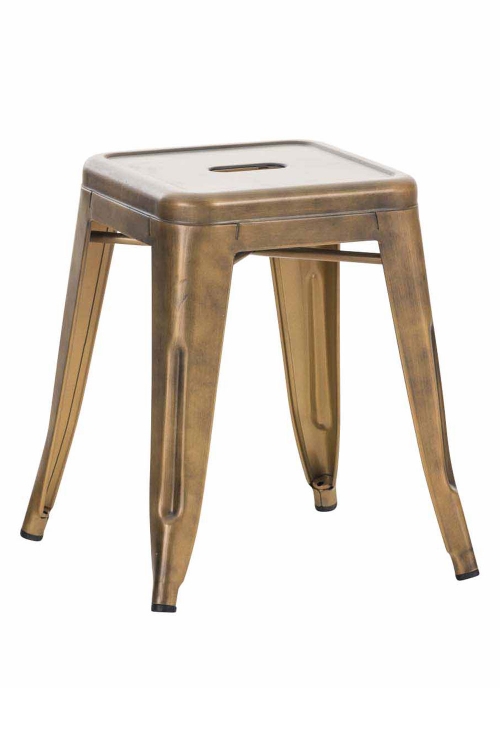 Stohovateľná kovová stolička Armin - Zlatá