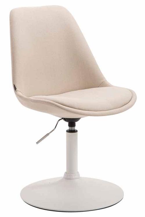 Stolička Maverick W - látka, podnož kov biela matná - Krémová