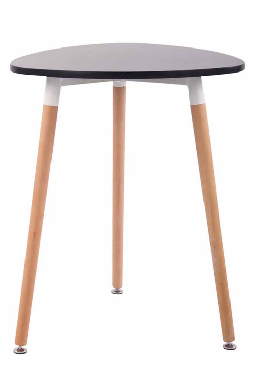Kuchynský stôl drevený Abenra 60 natura / čierna ~ v75 x Ø60 cm