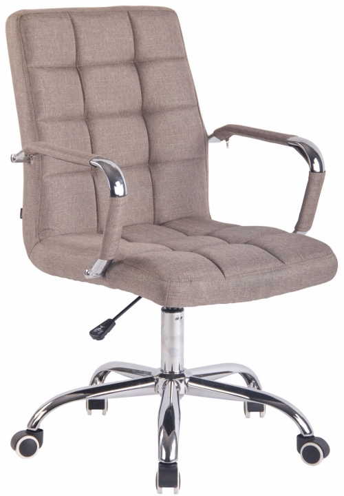 Kancelárska stolička Deli ~ látka - Sivo-hnedá (Taupe)