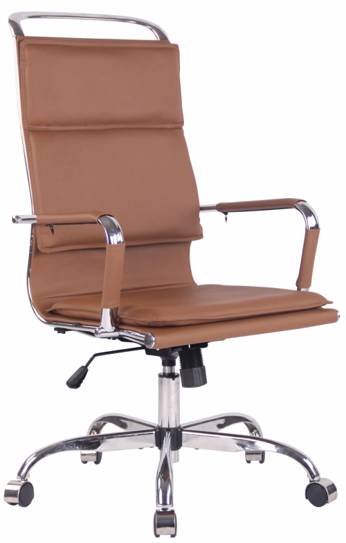 Kancelárska stolička Bedford ~ koženka - Hnedá