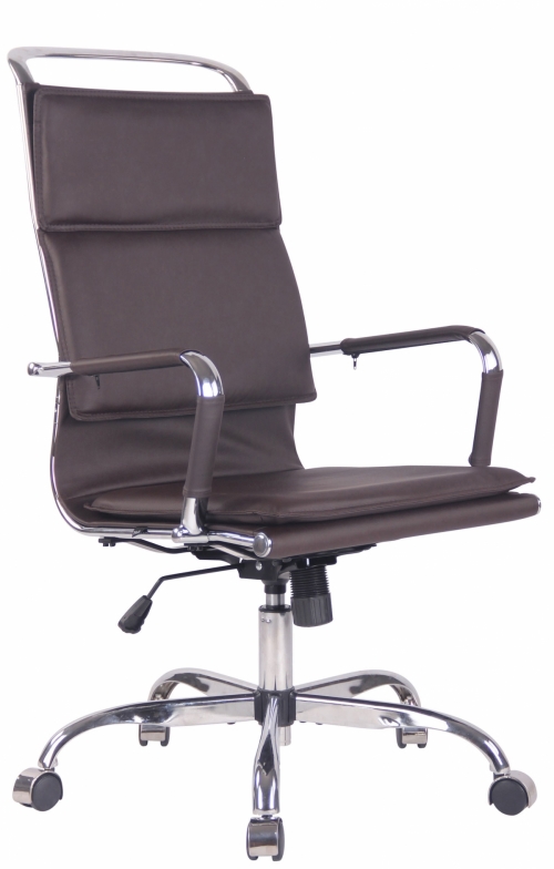 Kancelárska stolička Bedford ~ koženka - Tmavo hnedá