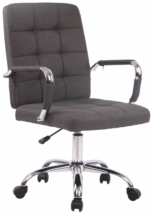 Kancelárska stolička D-Pro látka - Tmavo sivá
