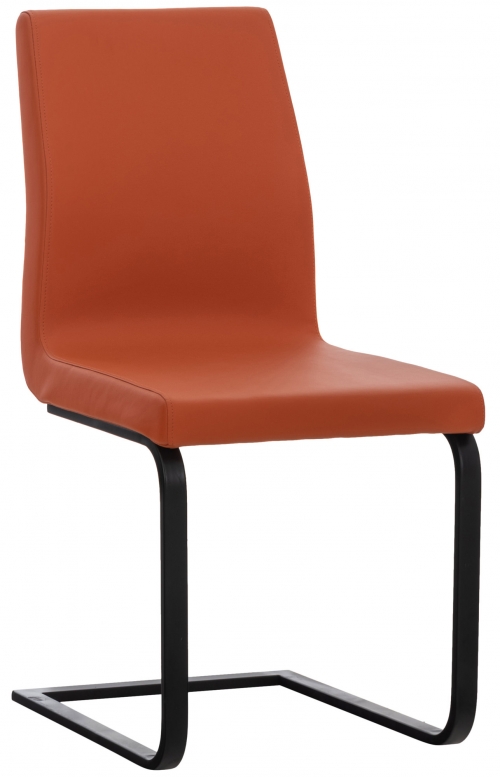 Jedálenská stolička Belley ~ kovové nohy čierne - Oranžová