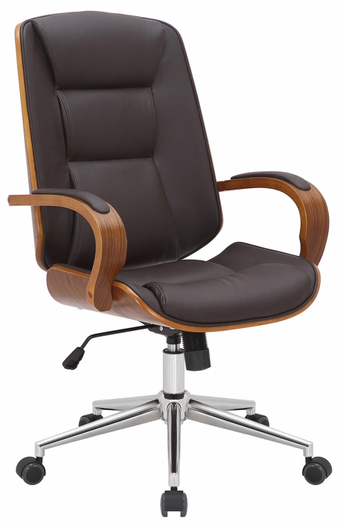 Kancelárska stolička Yankton - Orech / Hnedá