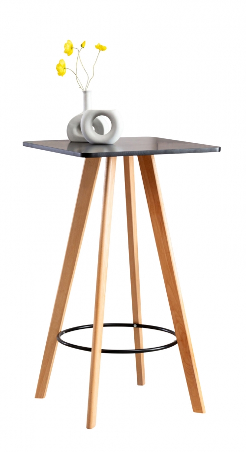 Barový stôl Mijas natura, hranatý ~ v105 x 60 x 60 cm - Čierna