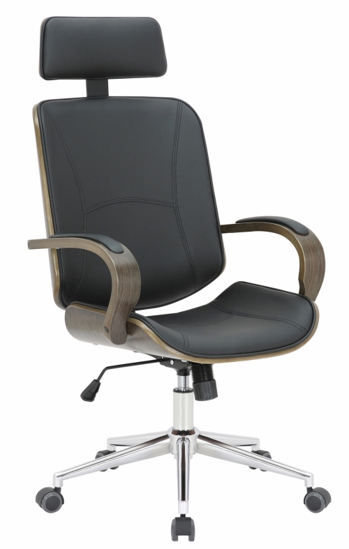Kancelárska stolička Dayton ~ drevo sivé - Čierna