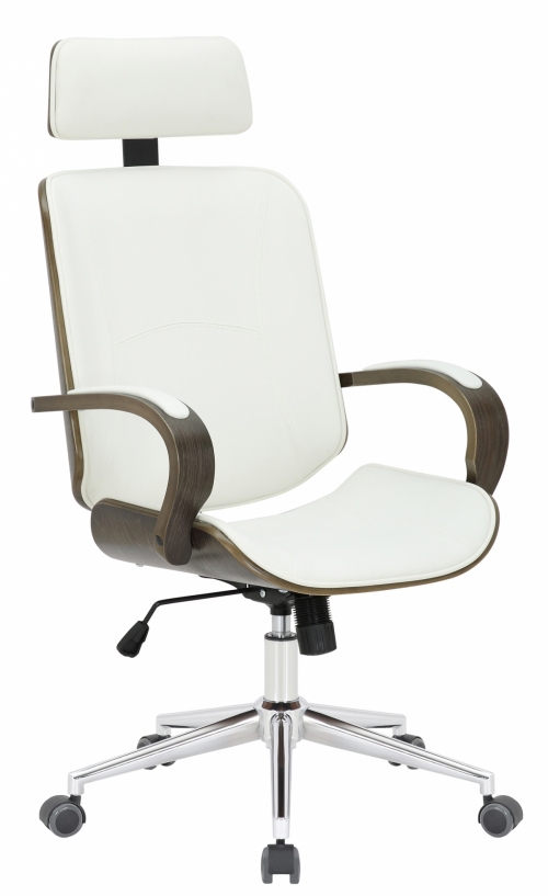 Kancelárska stolička Dayton ~ drevo sivé - Biela
