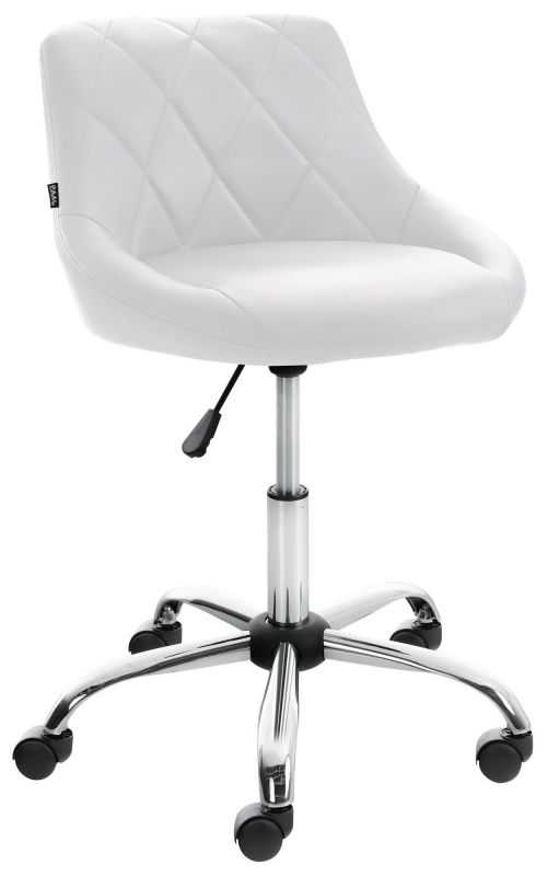 Pracovná stolička Lazio koženka - biela