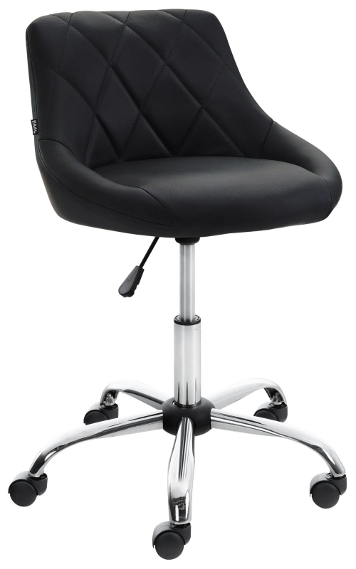 Pracovná stolička Lazio koženka - čierna