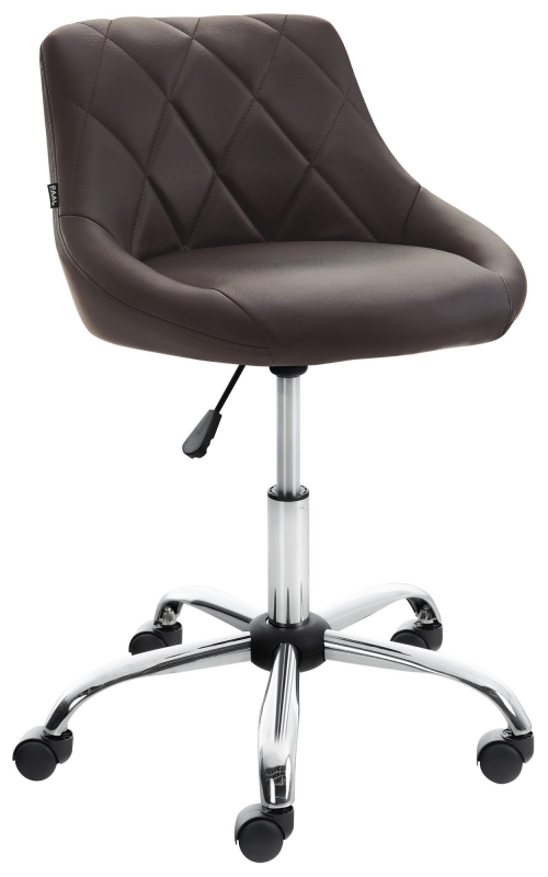 Pracovná stolička Lazio koženka - hnedá
