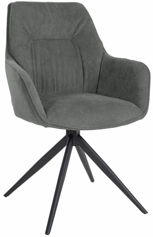 Jedálenská stolička Jules - látka - Sivá