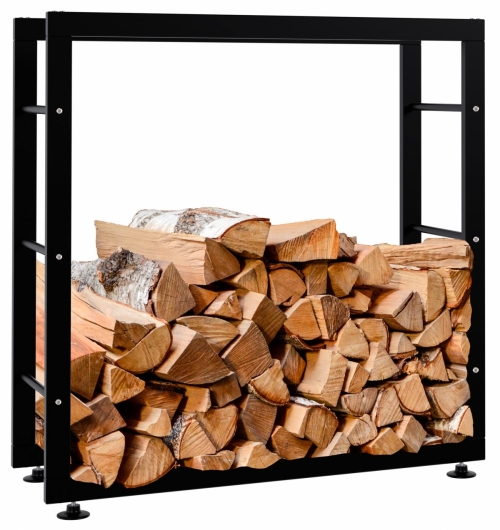 Stojan na drevo Keri V2 25x80x80, čierna