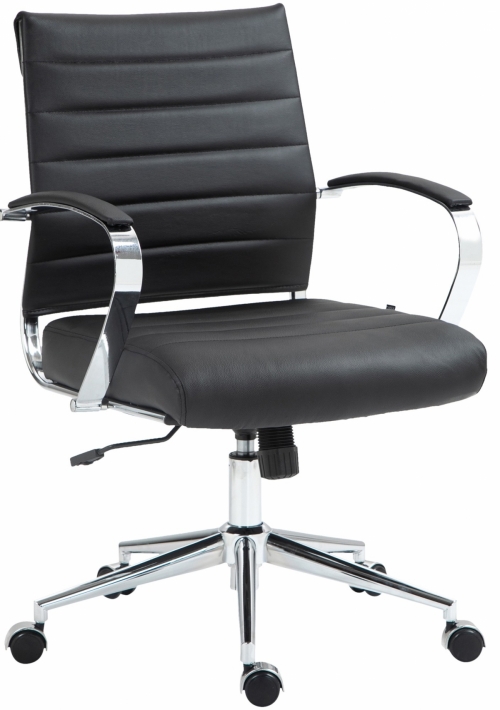 Kancelárska stolička Oakland - koža - Čierna