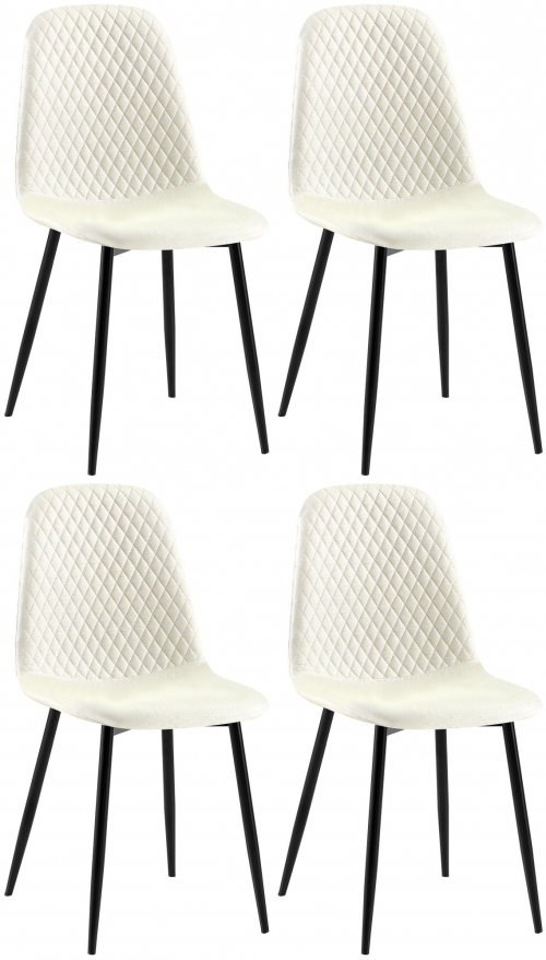 4x Stolička Giverny látka - krémová