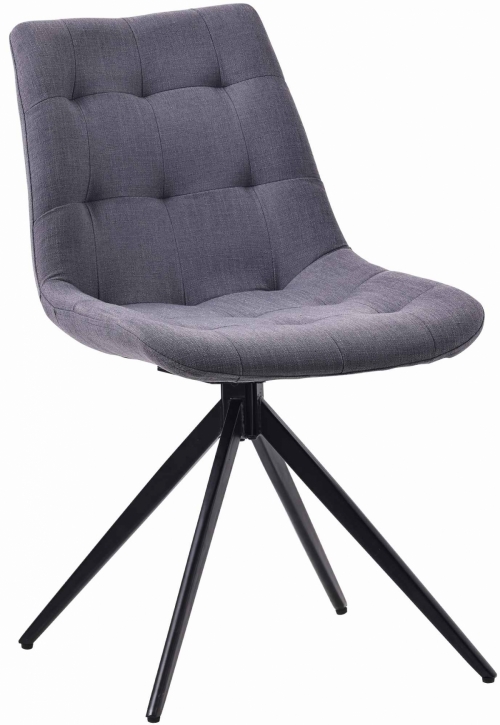 Jedálenská stolička Merna - látka - Tmavo sivá