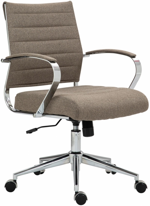 Kancelárska stolička Oakland - látka - Sivo hnedá (Taupe)