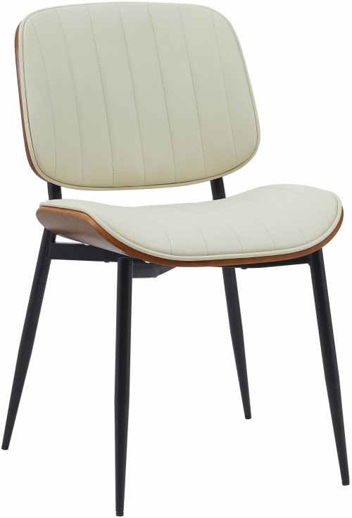 Konferenčná stolička Tiffin koženka - Orech / Krémová