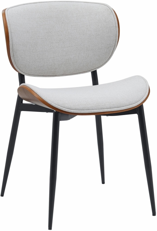 Stolička Enid - látka - Orech / Krémová