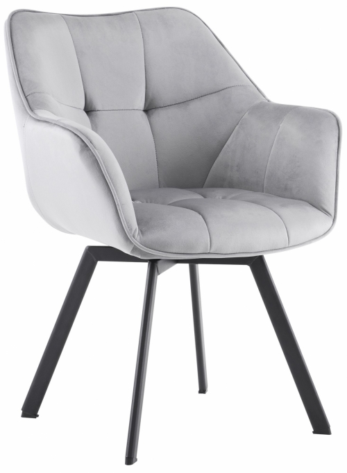 Jedálenská stolička Jordi zamat - tmavo šedá