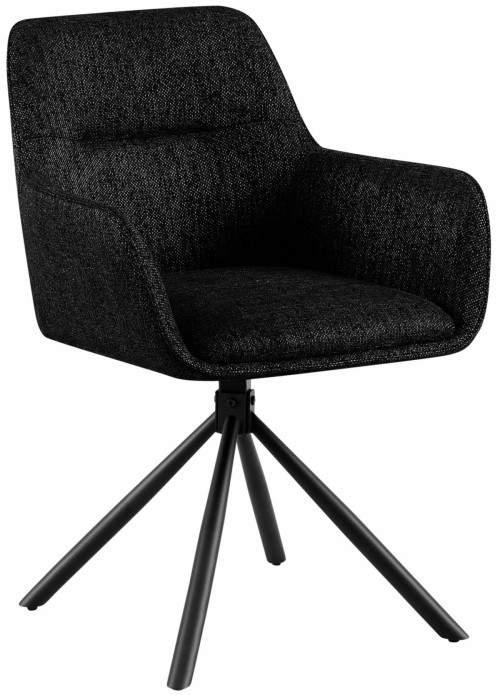 Stolička Tipton, látka - čierna