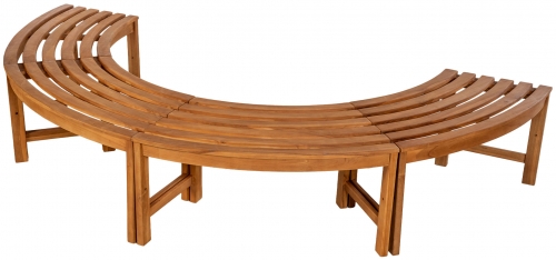 Lavica Male 250 cm polkruhová bez operadla - teak