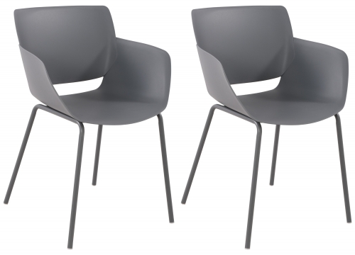 Set 2 stoličiek Alpena - tmavo šedá