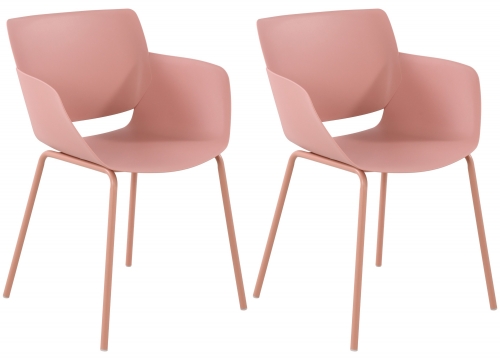 Set 2 stoličiek Alpena - ružová