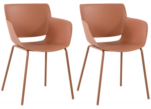 Set 2 stoličiek Alpena - terakota
