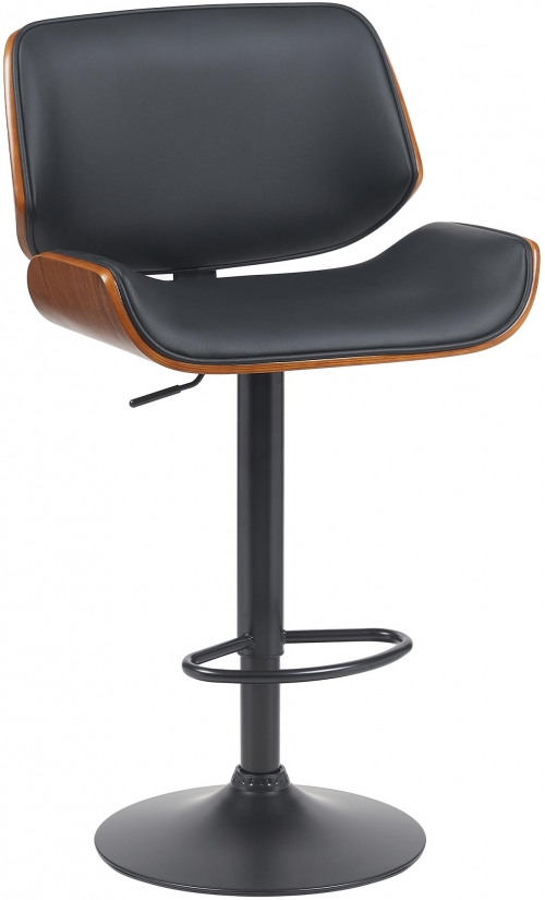 Barová stoličika Beverley B koženka - orech/čierna