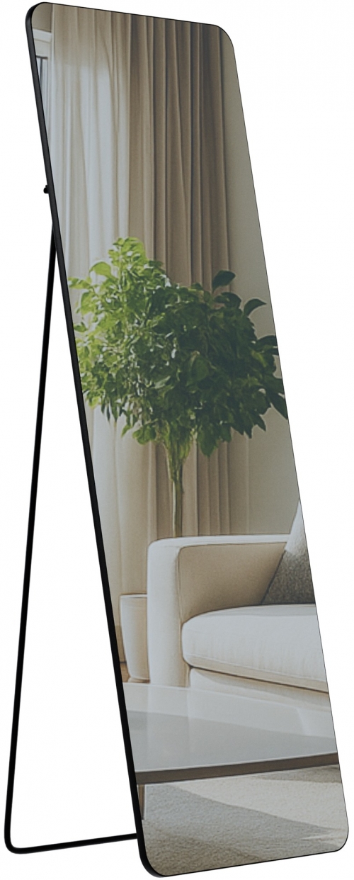 Zrkadlo Gurnee 150x50 cm - čierne matné