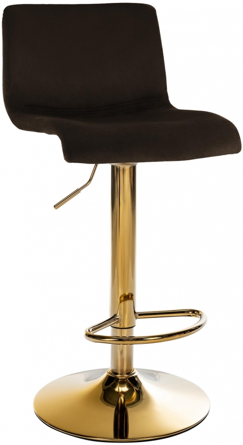 Barová stolička Hoover zamat - hnedá