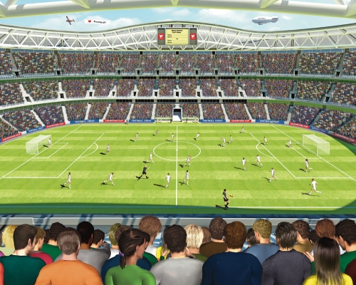 3D tapeta pre deti Walltastic - Bláznivý futbal 305 x 244 cm