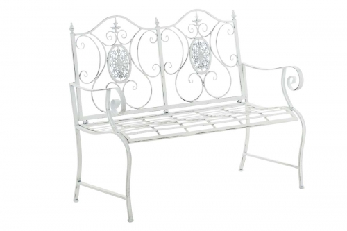 Záhradná lavička Punjab - Biela antik