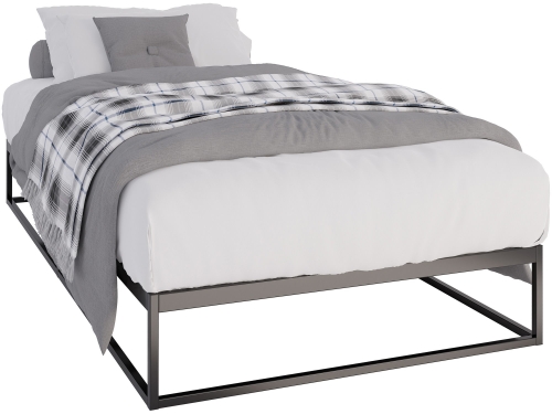 Kovová posteľ Scala ~ 200x100, v25 cm - Čierna