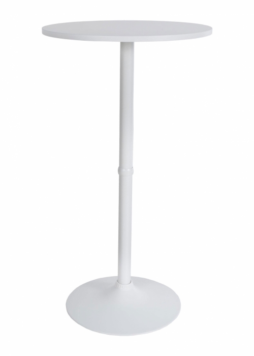 Barový stôl okrúhly DS25199, biely / rám biely - v108 x Ø60 cm