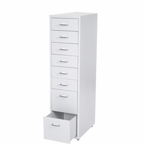 Zásuvková skrinka Boston T851 - 110x28x41cm, 8 zásuviek - biela