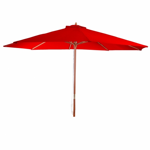Slnečník Florida Ø 3,5m - polyester/drevo 7kg - bordeaux