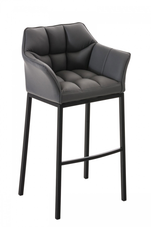 Barová stolička Damas B4 ~ koženka, čierny rám