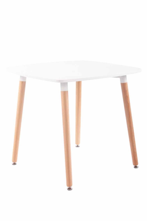 Stôl drevený Viborg 80 natura / biela ~ v75 x 80 x 80 cm