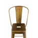 Kovová barová stolička v industriálnom štýle Aiden (SET 2 ks) - Zlatá