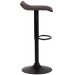 Barová stolička Dyn V2 ~ látka, čierna podnož - Tmavo sivá