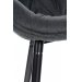 Barová stolička Gibson ~ látka, kovové nohy čierne - Tmavo sivá