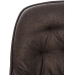 Barová stolička Gibson ~ látka, kovové nohy čierne - Hnedá