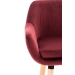 Barová stolička Grant ~ zamat, drevené nohy natura