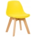 Detská stolička Lindi ~ plast, drevené nohy natura